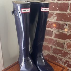Hunter Rain boots.